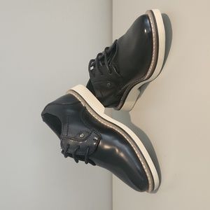 Boys 12 black lace dress shoe